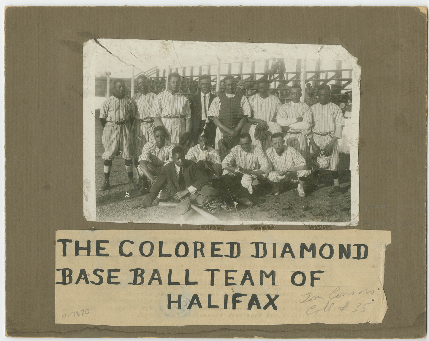 "The Colored Diamond Baseball Team of Halifax"