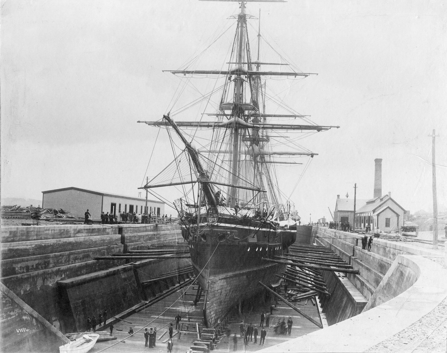 HMS Canada in dry-dock