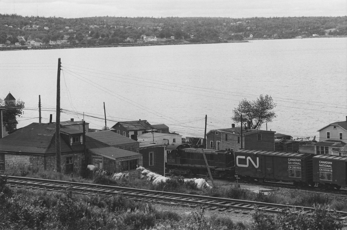 Canadian National freight train passing through Africville