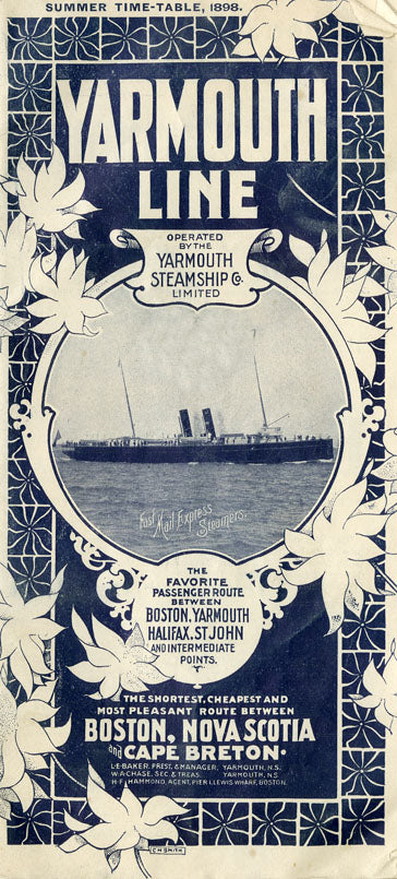 Yarmouth Line - Summer Time-Table, 1898