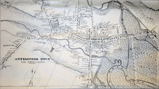 "Antigonish Town" inset of Topographical Township Map of Antigonish County