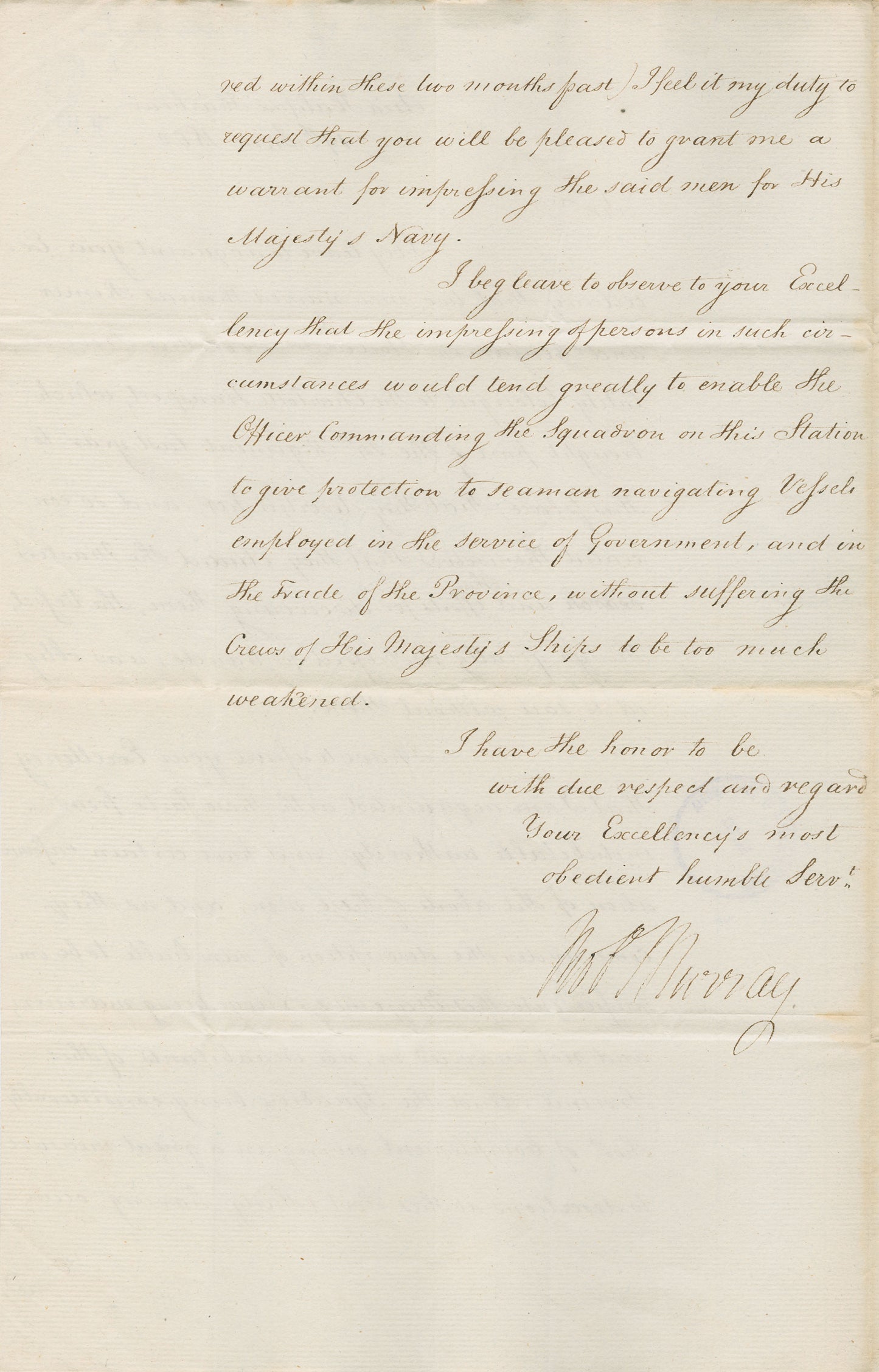 Petition for warrents of impressment for Thomas Rimer and Benjamin Howard.