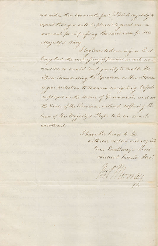 Petition for warrents of impressment for Thomas Rimer and Benjamin Howard.