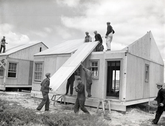 Wartime Housing, Glebe Lands, Type H-1 single family dwellings under construction