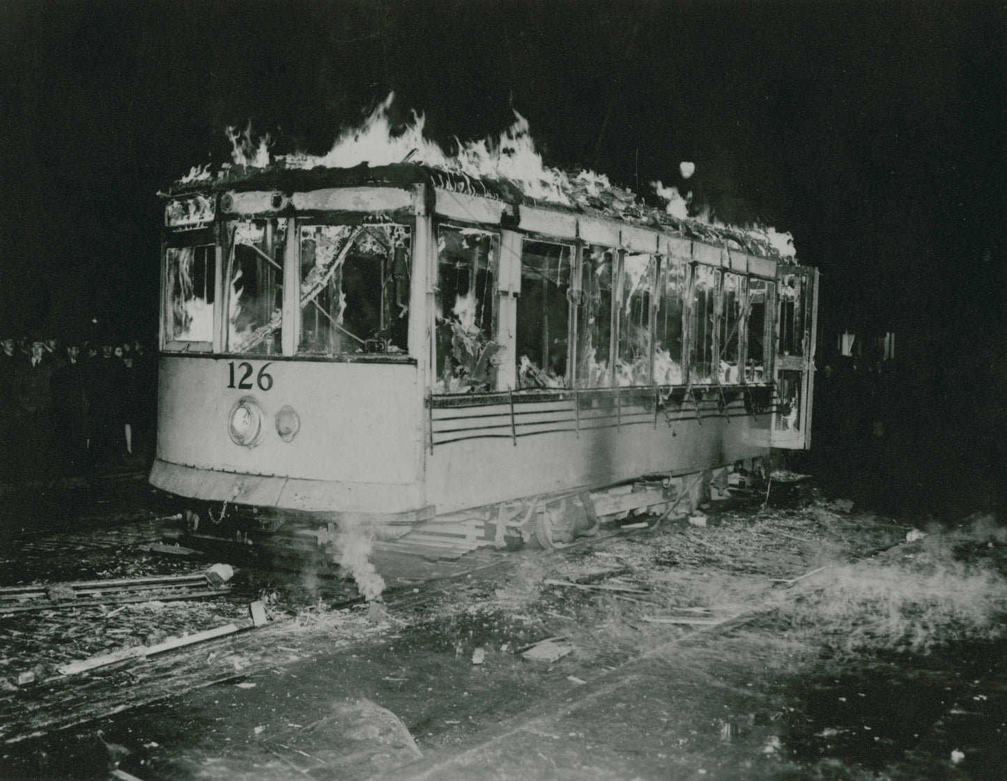 Damaged Tramcar