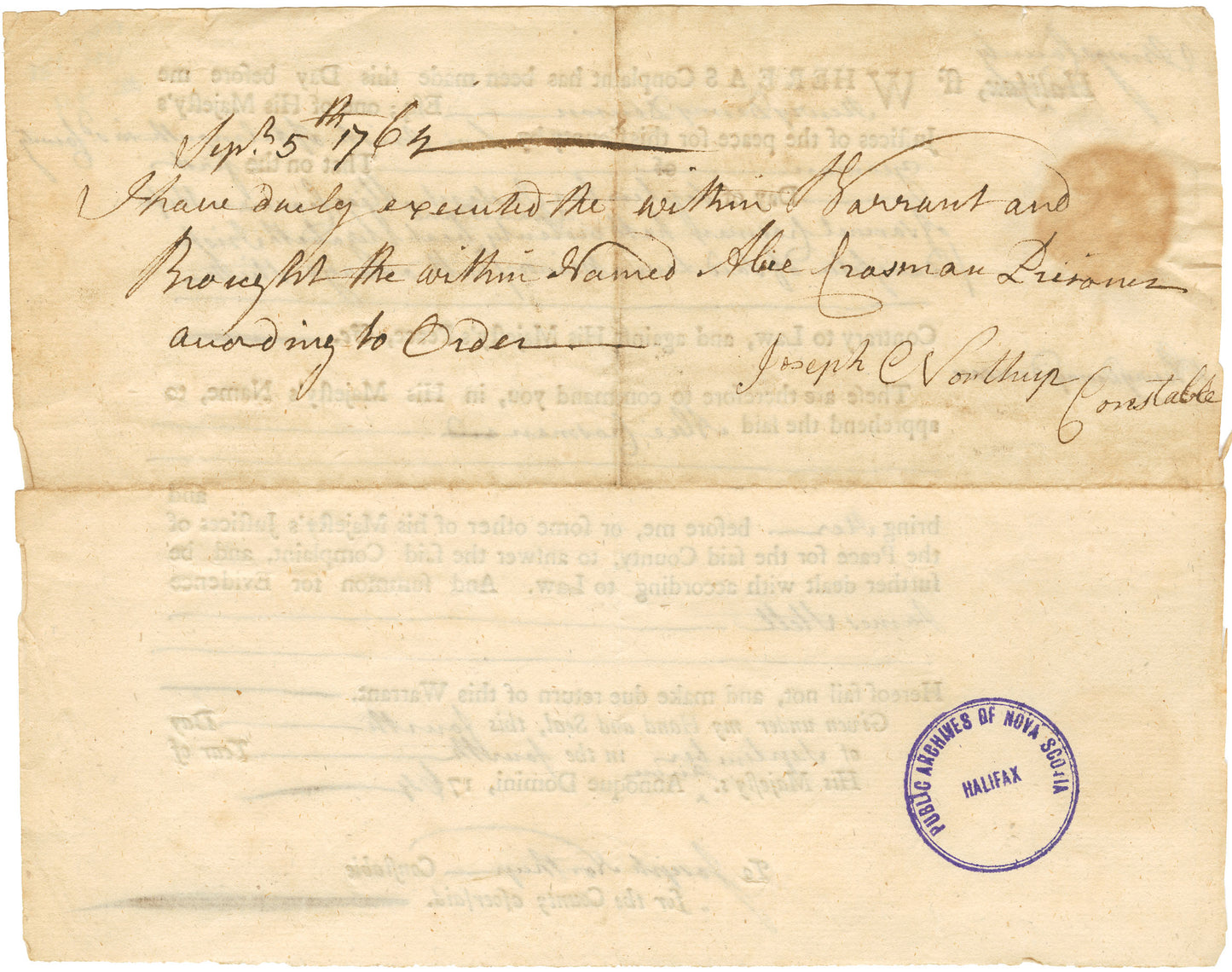 Charge of assault against Alice Crosman