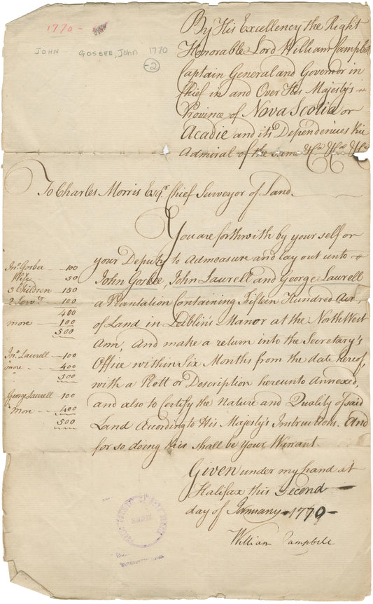 Warrant to Survey