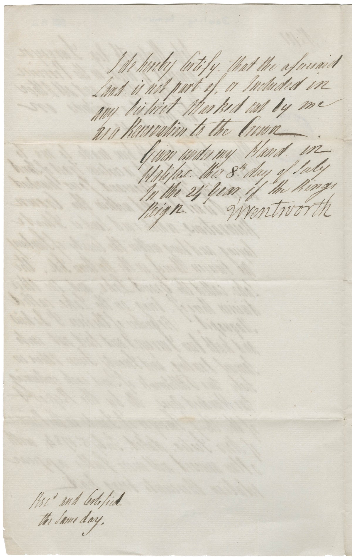 Dowling, Samuel and others – 1784 – New Brunswick