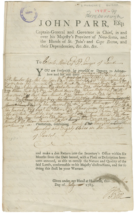 Nova Scotia Land Papers