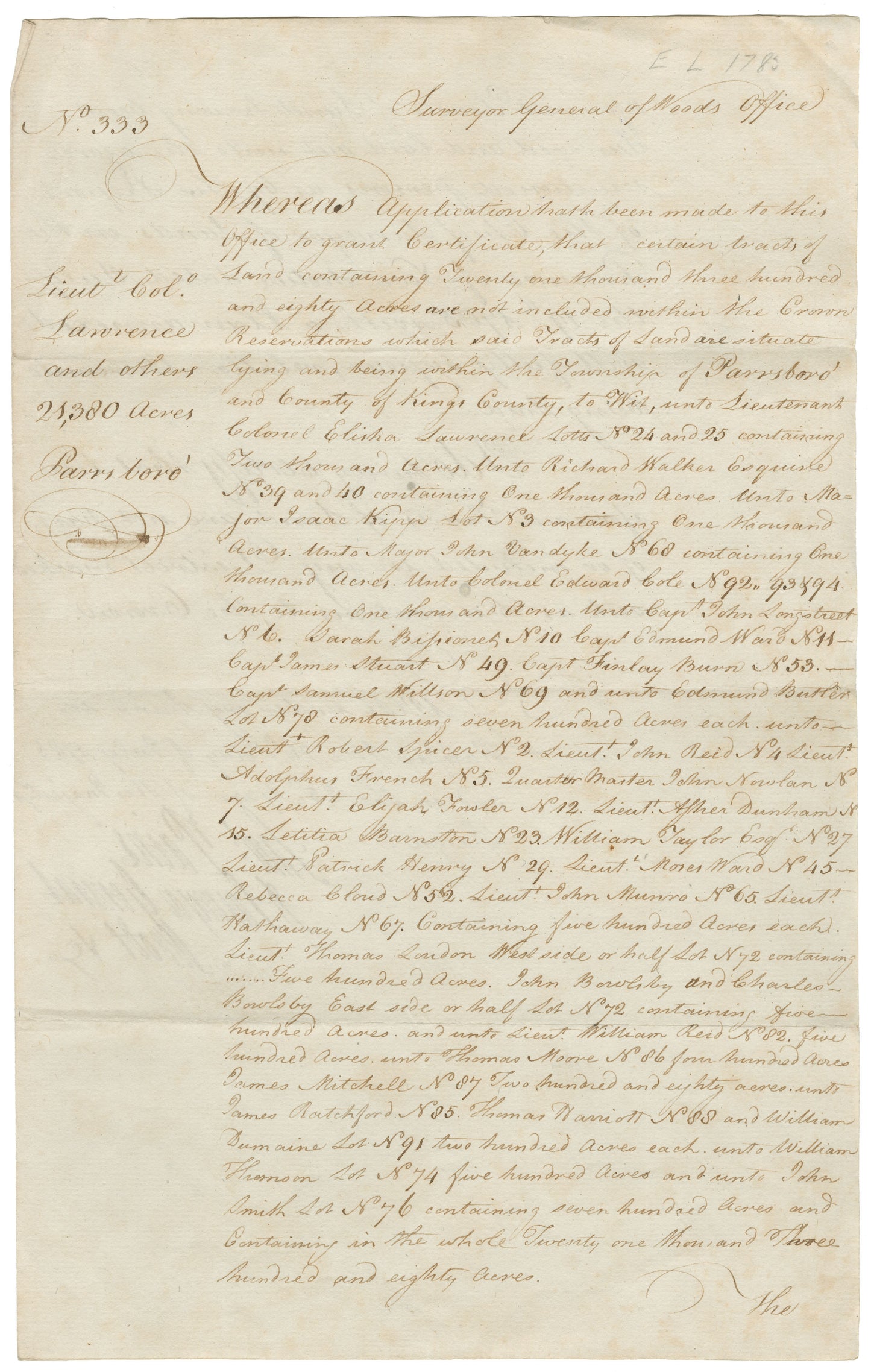 Nova Scotia Land Papers