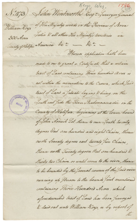 Keys, William - 1786 - Halifax County