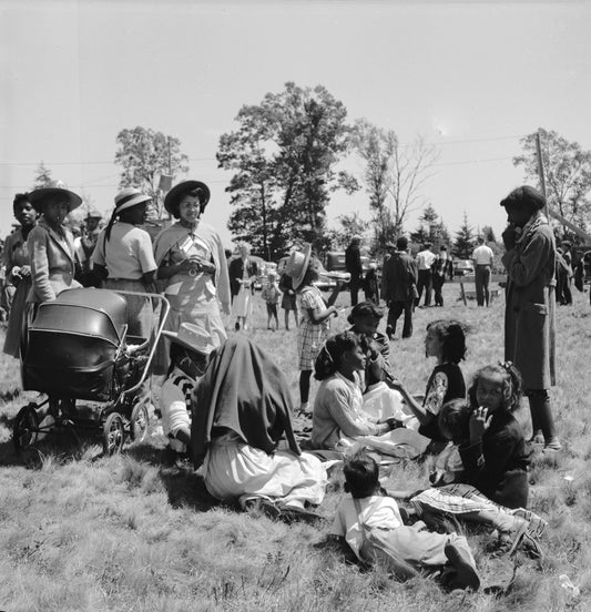 Gathering of people at the Weymouth fair.