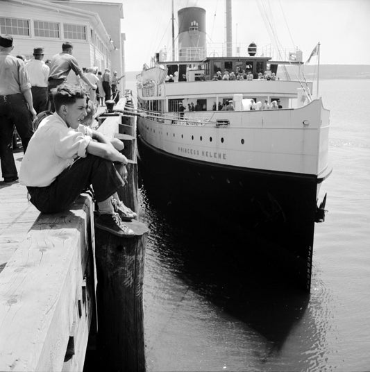 Morning arrival of the Canadian Pacific Railway auto ferry and passenger ship the Princess Helene