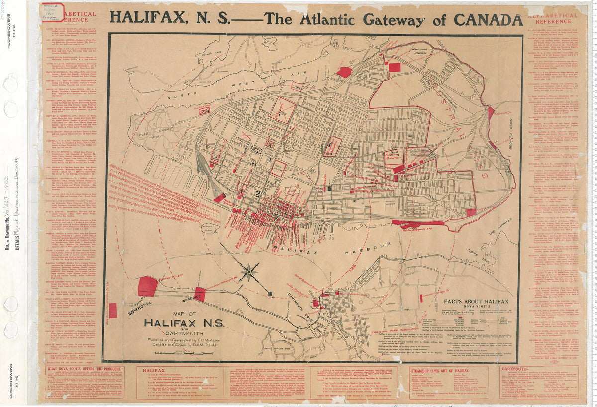 Map of Halifax and Dartmouth – Nova Scotia Archives