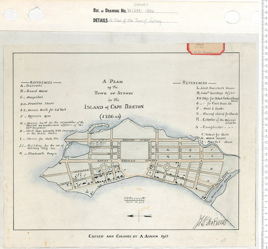A Plan of the Town of Sydney