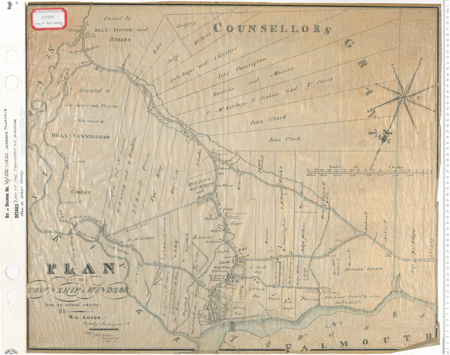 Plan of the Town of Windsor from Actual Survey