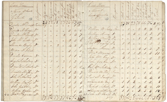 Census Returns – 1838