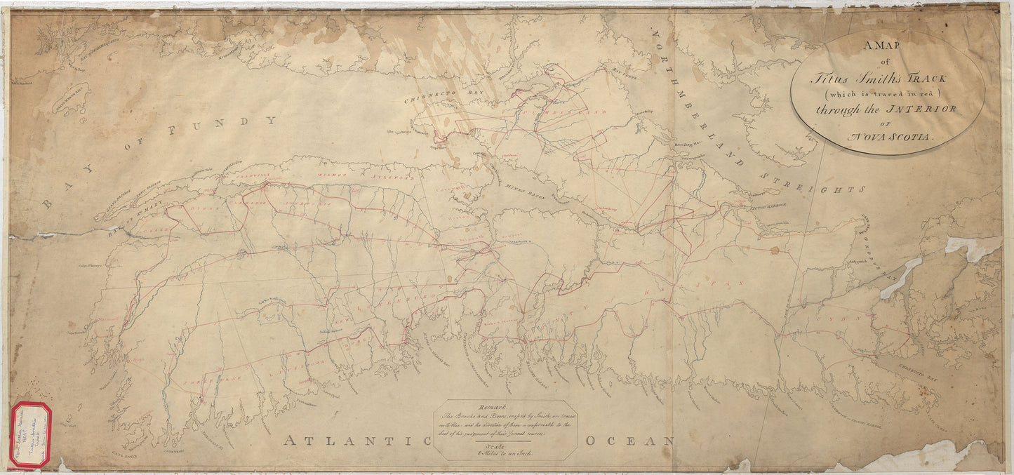 A map of Titus Smith's track