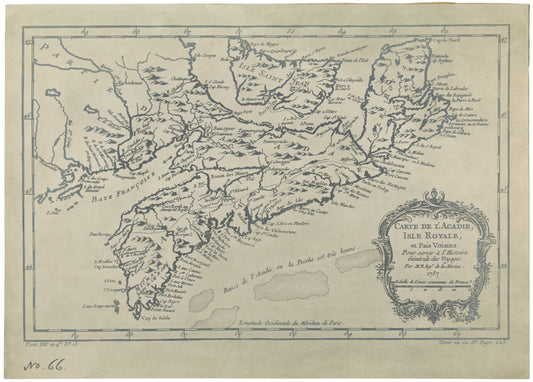 Carte de L'Acadie Isle Royale