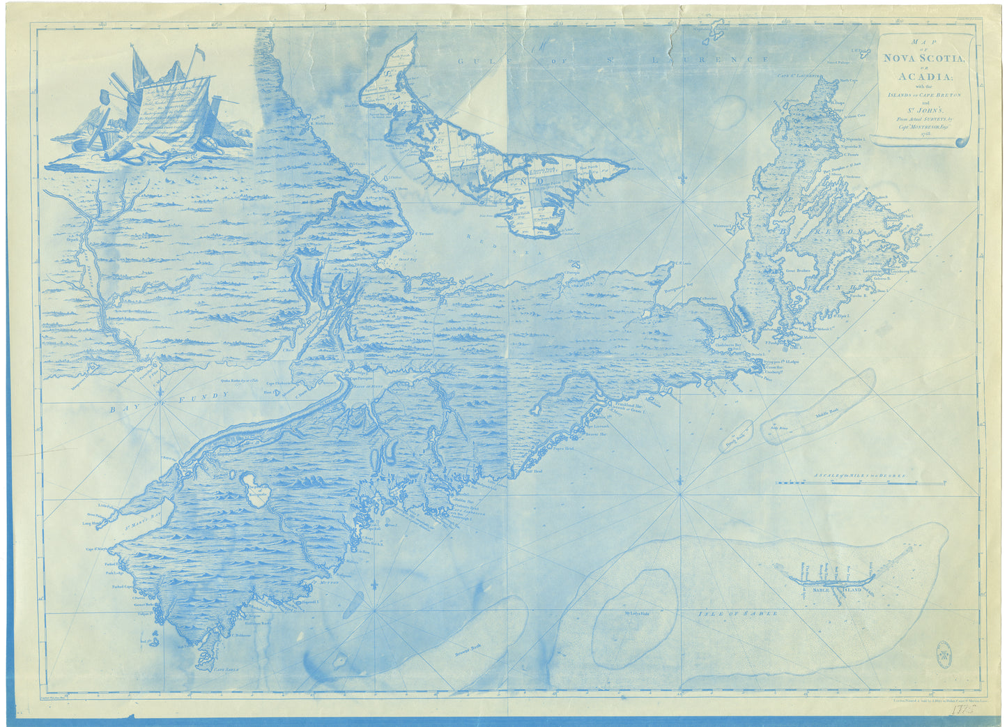 Map of Nova Scotia or Acadia