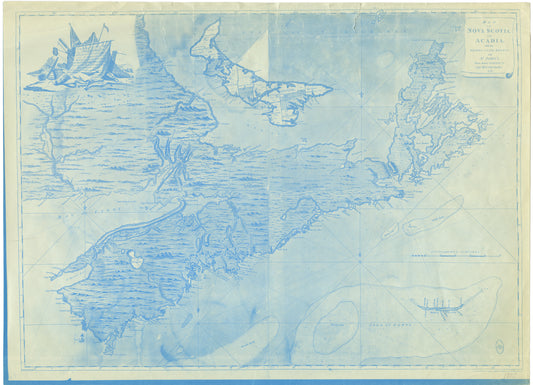 Map of Nova Scotia or Acadia