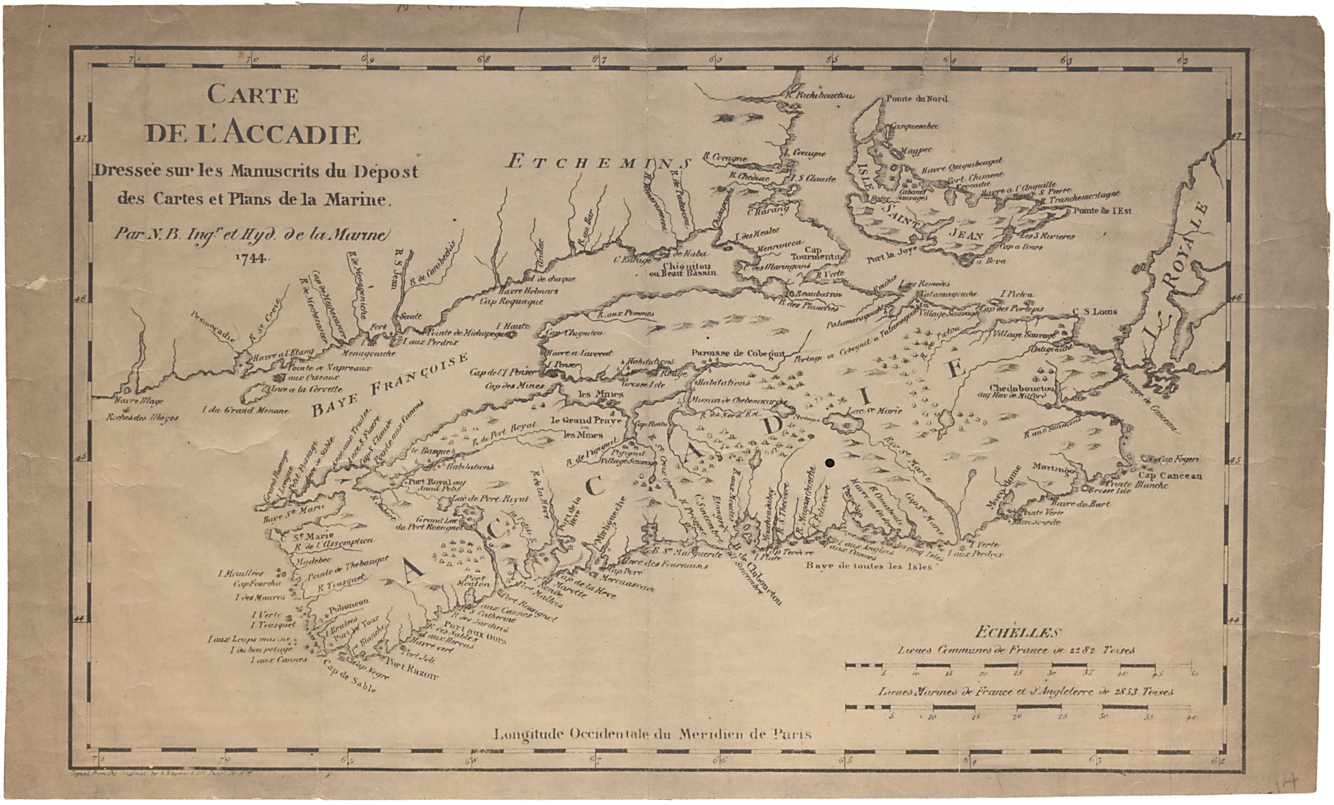 One Ns Carte de L'Accadie – Nova Scotia Archives