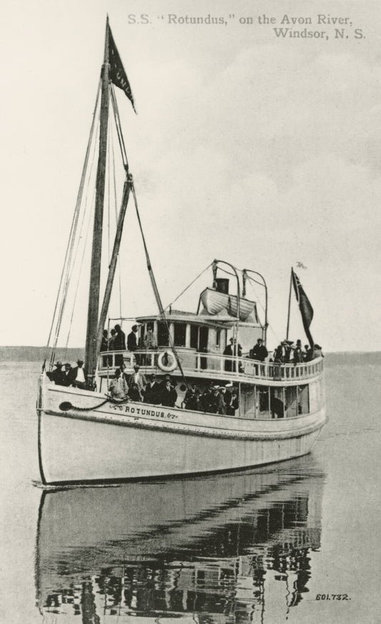 S.S. Rotundus on the Avon River – Windsor, Nova Scotia (postcard)