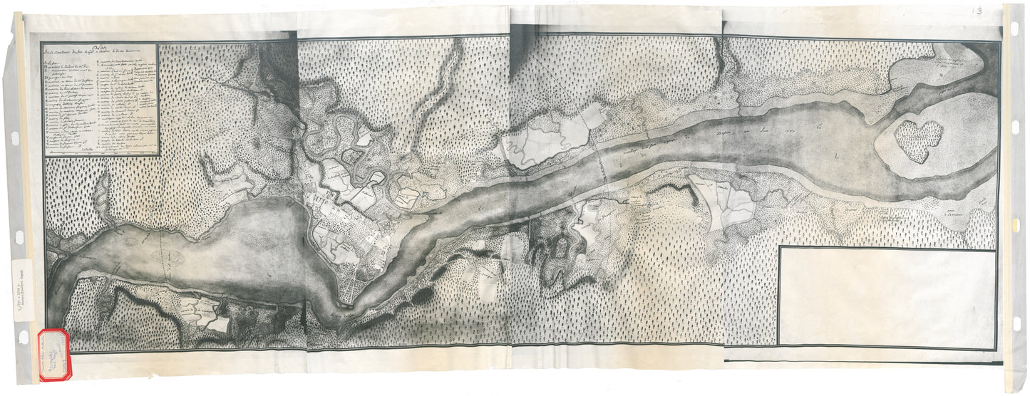 Plan de la Banlieu du Fort Royal a l'Acadie et Environes