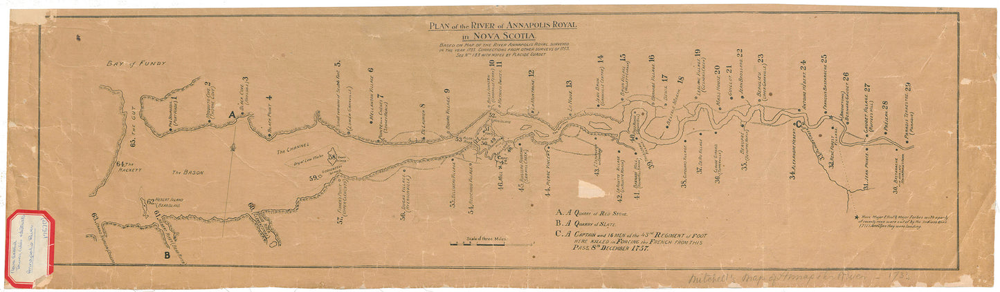 Plan of the River of Annapolis Royal in Nova Scotia