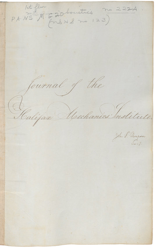 Journal of the Halifax Mechanics' Institute