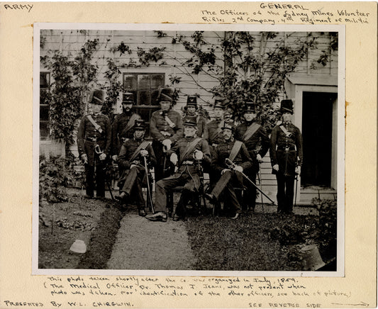 The Officers of the Sydney Mines Volunteer Rifles 2nd Company, 4th Regiment of Militia