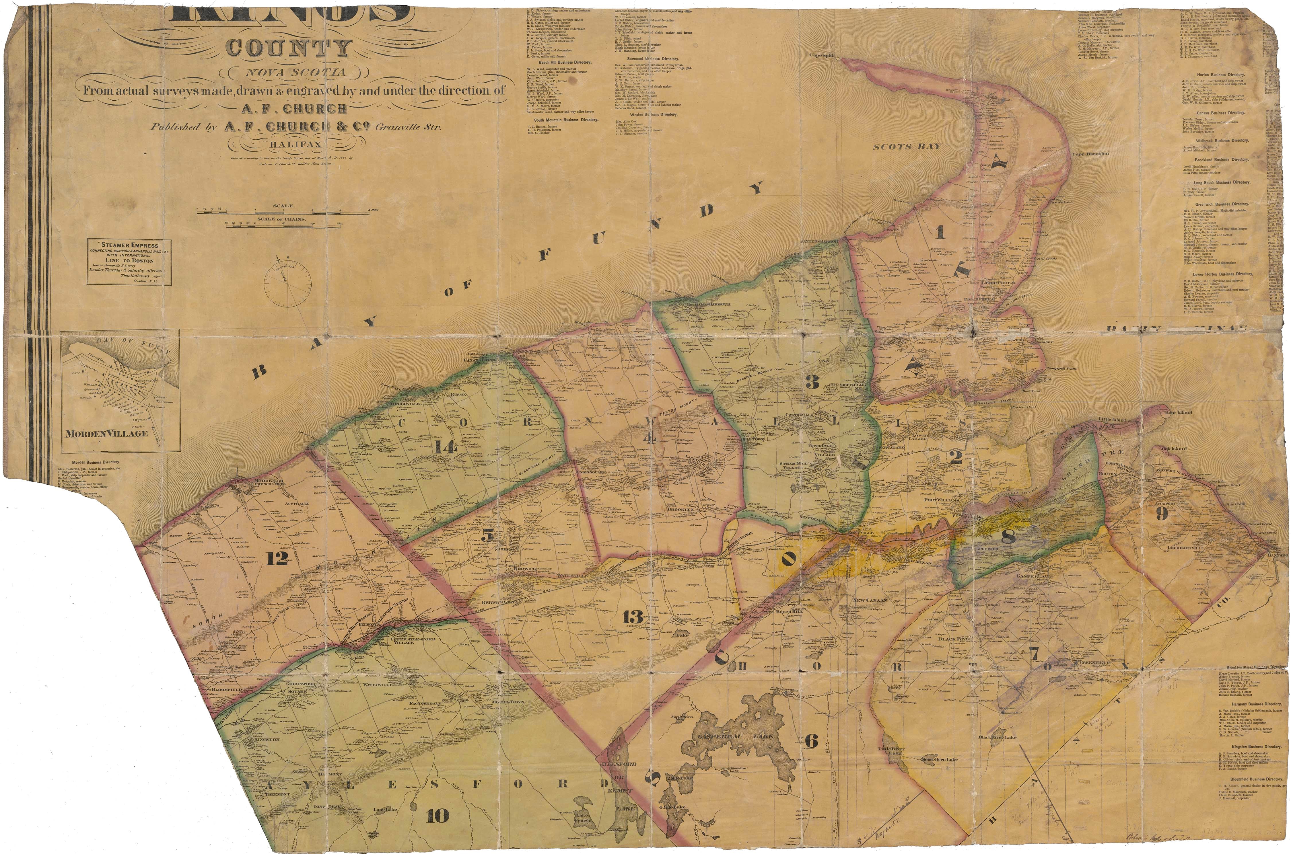 Argives Map Part of A.F.Church's Topographical Township Map of Kings County – Nova ...