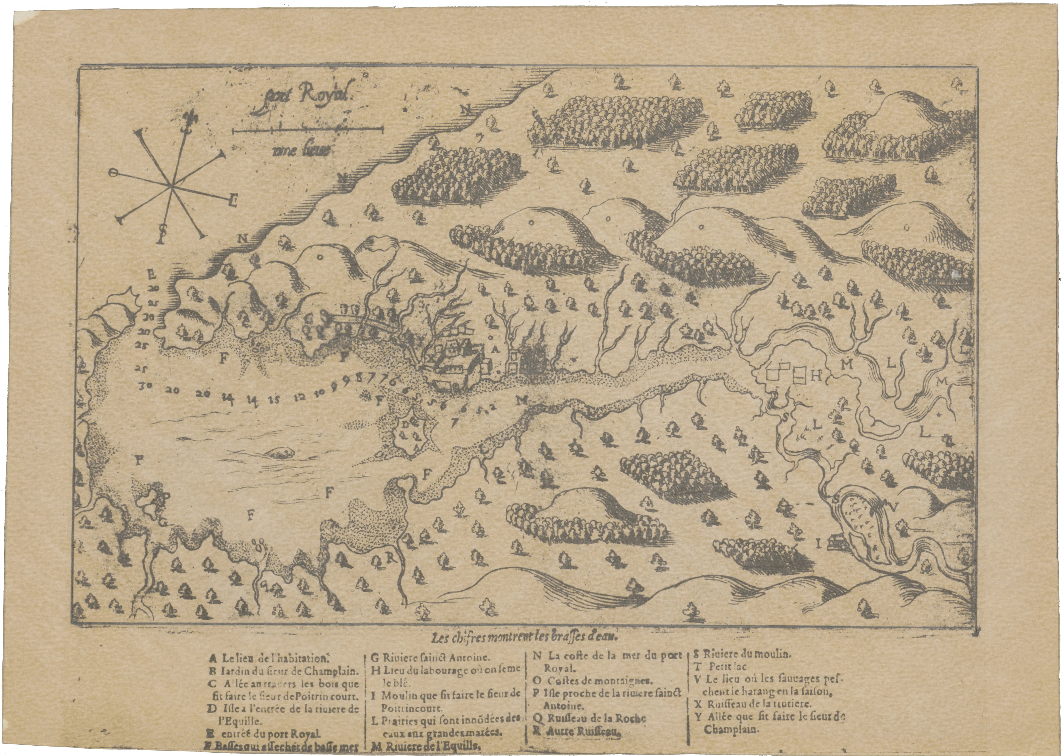 Argives Map Champlain's Map of Port Royal – Nova Scotia Archives
