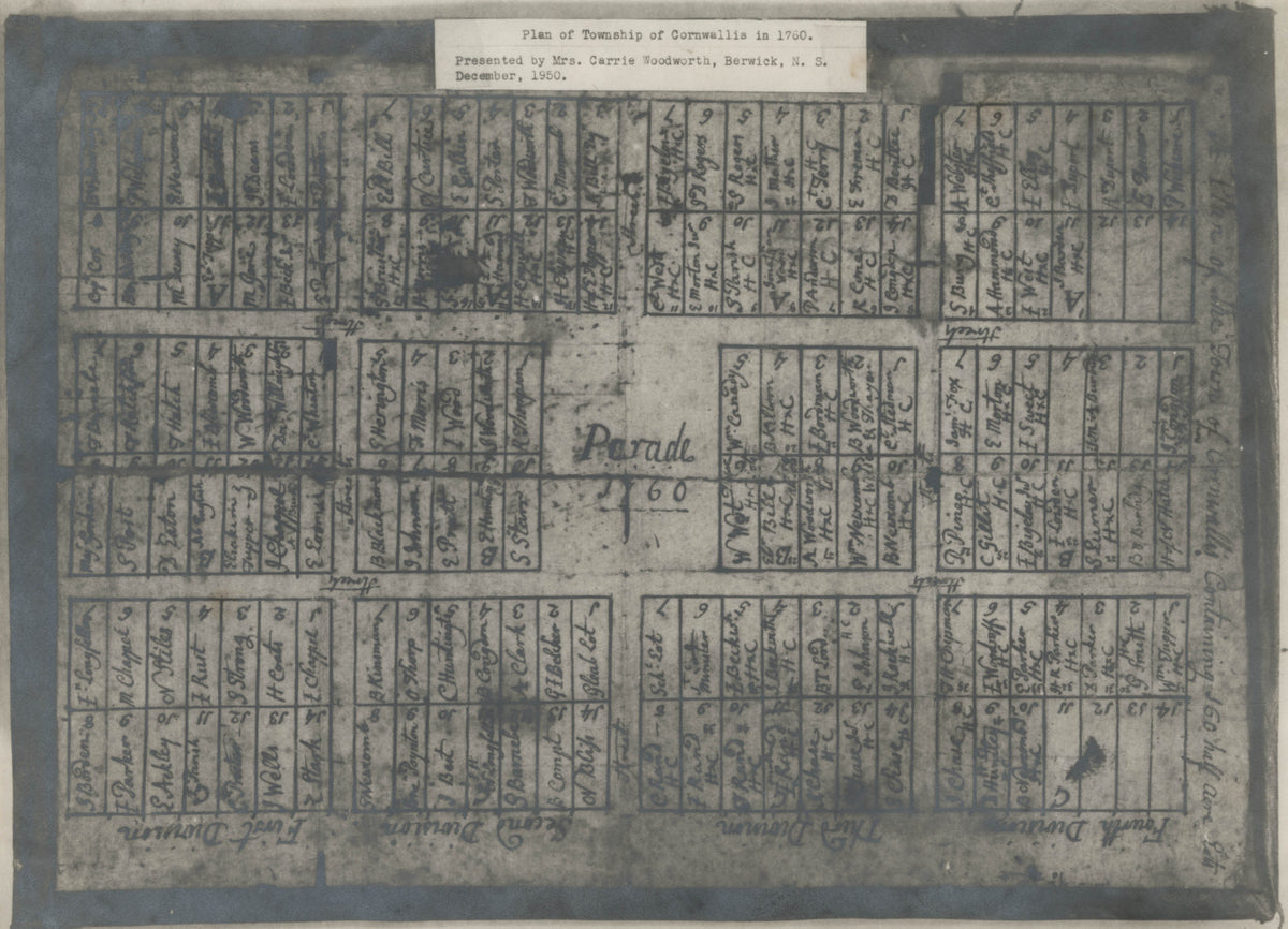 A Plan of the Town Plot of Cornwallis