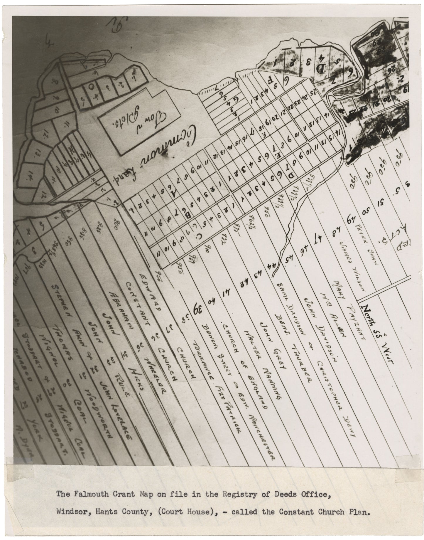 The Falmouth Grant map