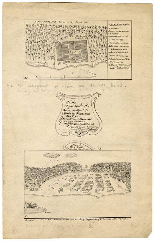 1) A Plan of Halifax, Survey by M.Harris