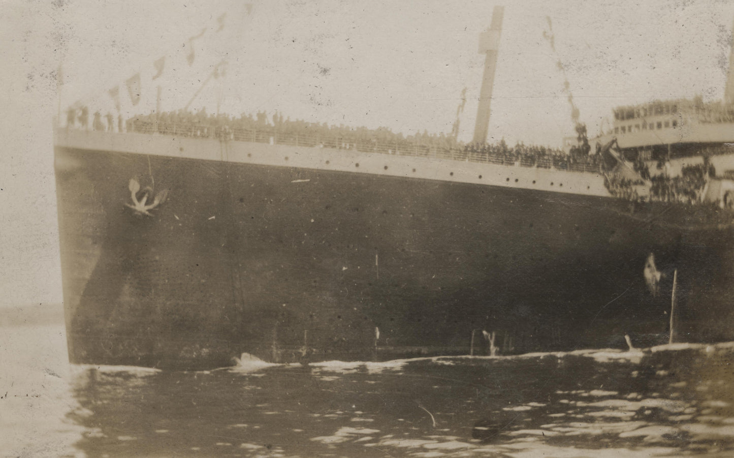 RMS Olympic Bringing home the 28th Nova Scotia Regiment, Halifax Harbour