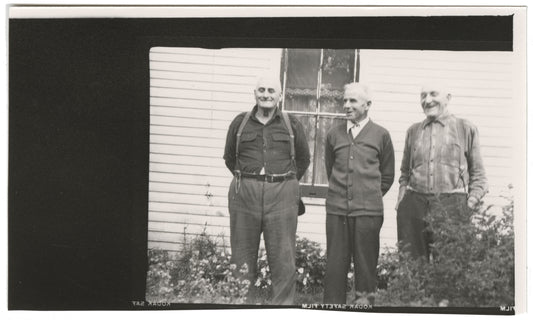 Angelo Dornan and William Ireland with unidentified male