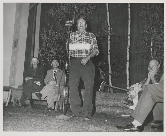 Miramichi Folk Song Festival. Wilmot MacDonald. Seated, John Holland, John Gilks