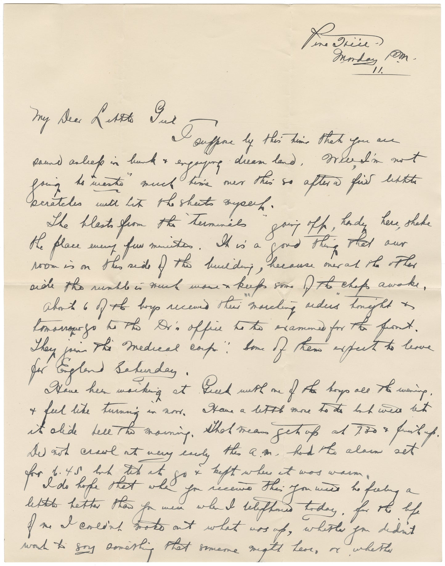 "My Dear Little Girl" Letter to Miss H.K. Jones from Reg, 1915