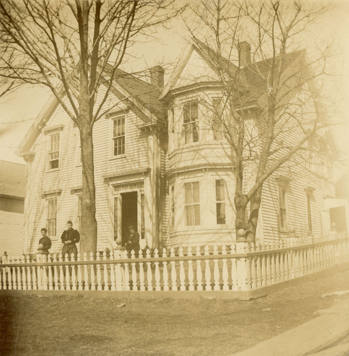 Group in front of house