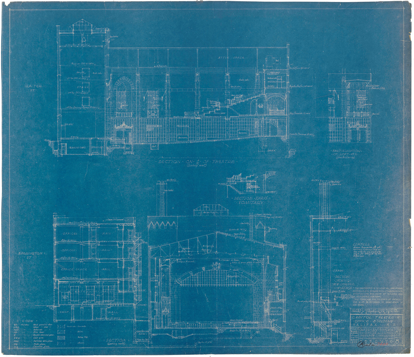 Capitol Theatre Architectural Drawings