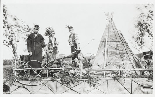 "Indians in front of Wigwam, Victoria Park, Truro, NS"