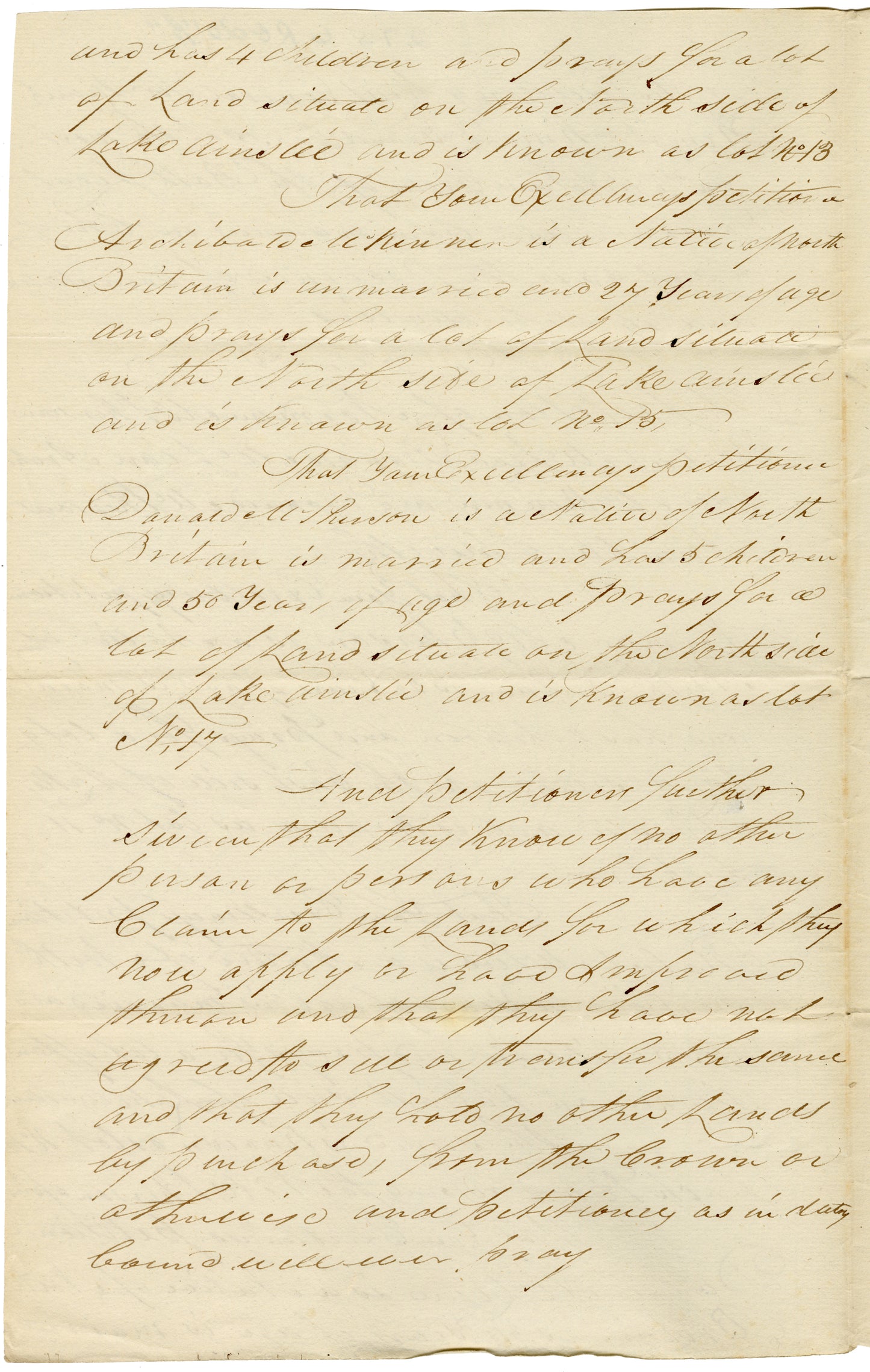 Cape Breton Land Petitions
