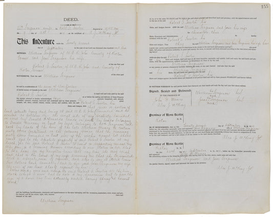 Pictou County Deed Wm Ferguson to Robert Fowler