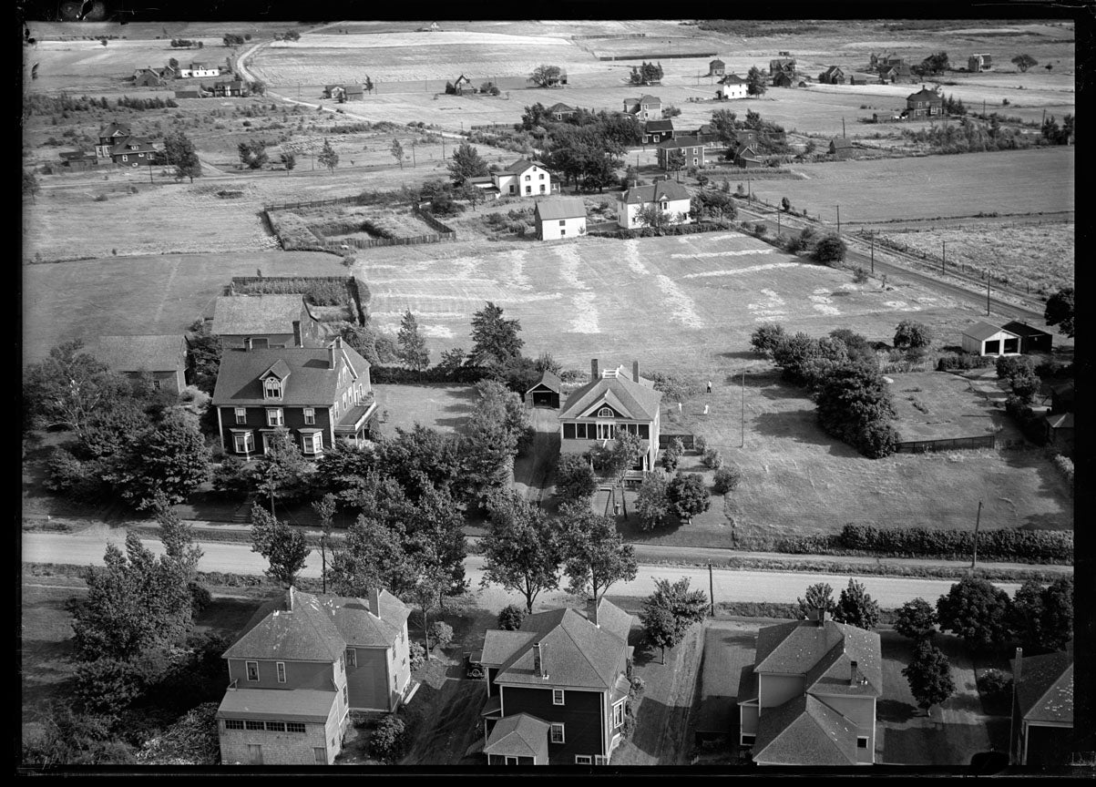 Aerial Photograph of Curry and McCully Houses Rupert Street, Amherst, Nova Scotia