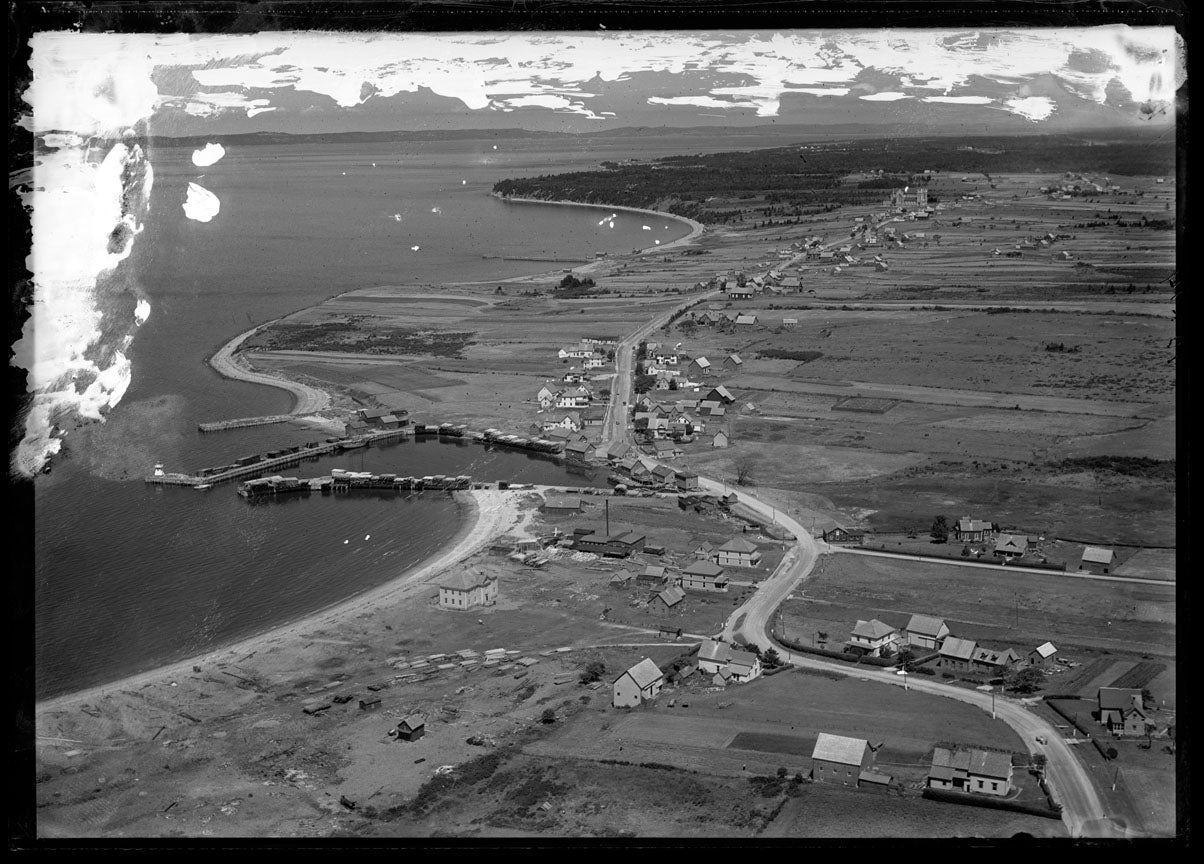 Aerial Photograph of Overview Village and Shore, Belliveau Cove,
