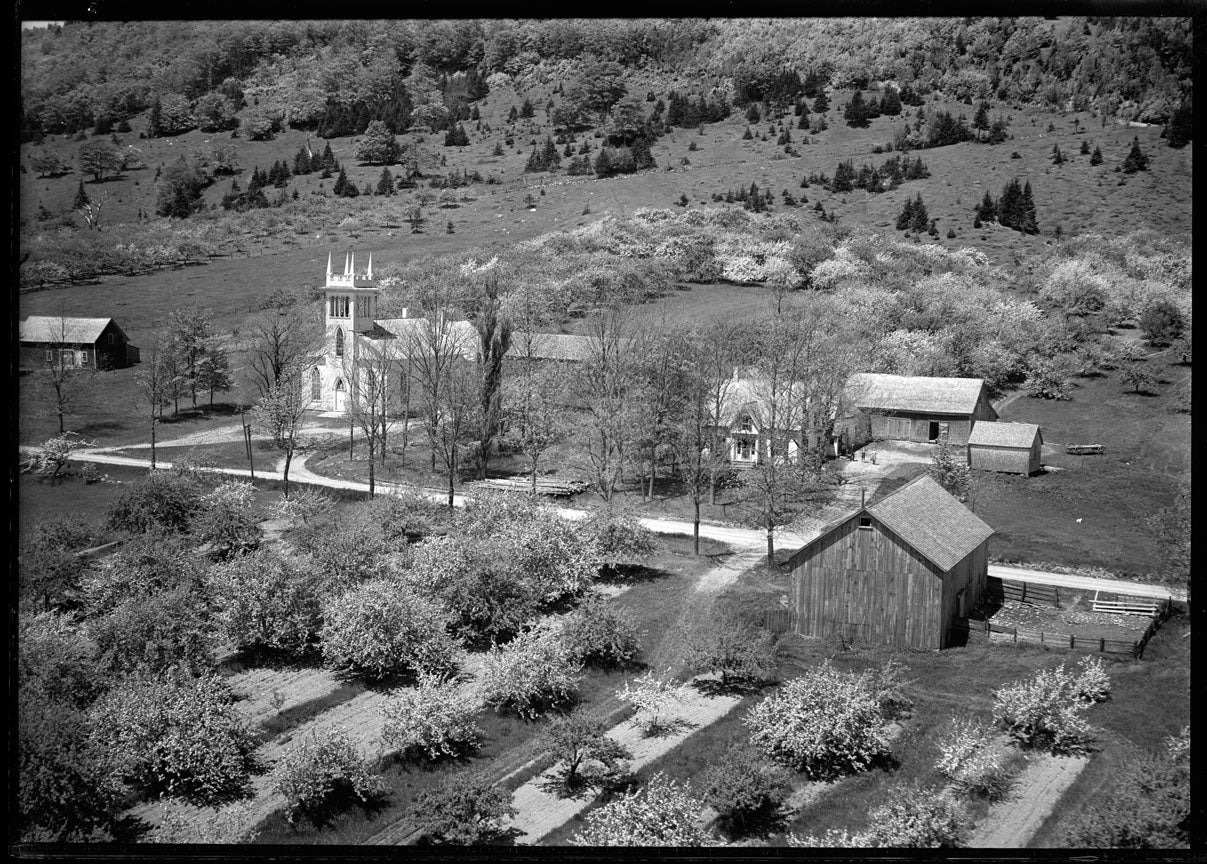 Aerial Photograph of Church and Home, Clarence, Nova Scotia