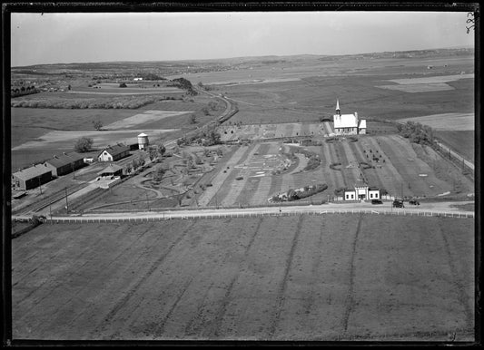 Aerial Photograph of Grand Pré Memorial, Grand Pré, Nova Scotia