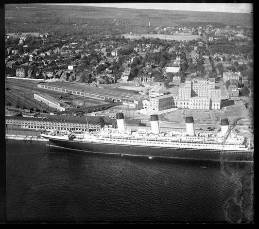 Aerial Photograph of Olympic at Wharf, Halifax, Nova Scotia